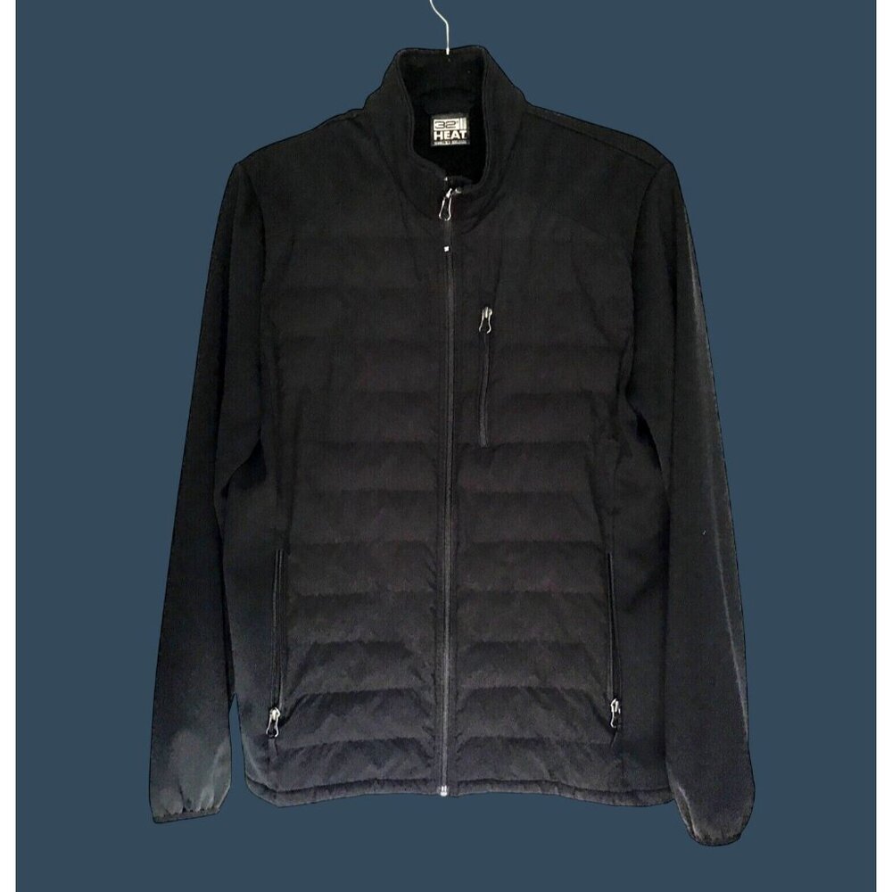 32 DEGREE HEAT- WOMENS BLACK ZIP-UP CLOSURE POCKETS SWEAATER JACKET SIZE SMALL